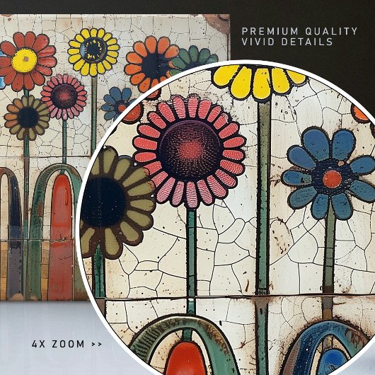 Blühende Array Crackle Glaze Keramik Tile Fliese