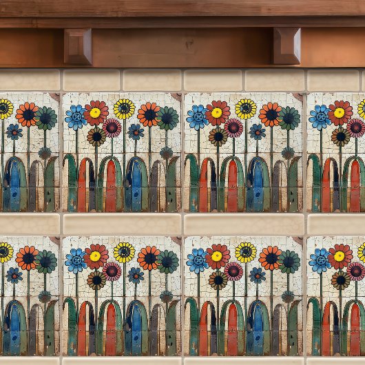 Blühende Array Crackle Glaze Keramik Tile Fliese