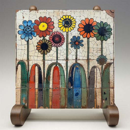 Blühende Array Crackle Glaze Keramik Tile Fliese