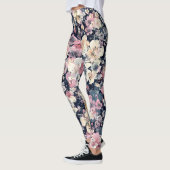 Blühende Äste: wasserfarbenes nahtloses Muster Leggings (Links)