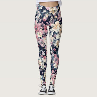 Blühende Äste: wasserfarbenes nahtloses Muster Leggings