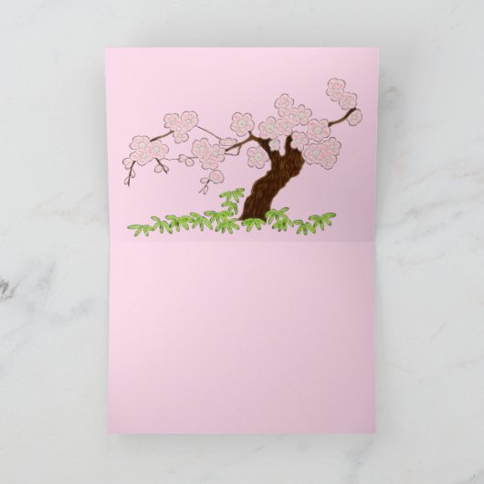 Blühende Baumblase Karte (Innenseite)