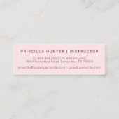 Blühende Bäume Frauen Yoga-Pose Logo Mini Visitenkarte (Rückseite)