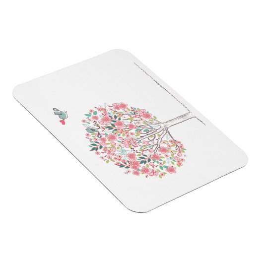 Blühende Bäume und Vögel in Liebe Magnet (Rechte Seite)