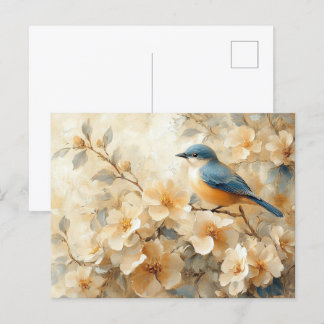 Blühende Bäume zeichnen Postkarte
