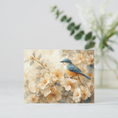 Blühende Bäume zeichnen Postkarte (Stehend Vorderseite)