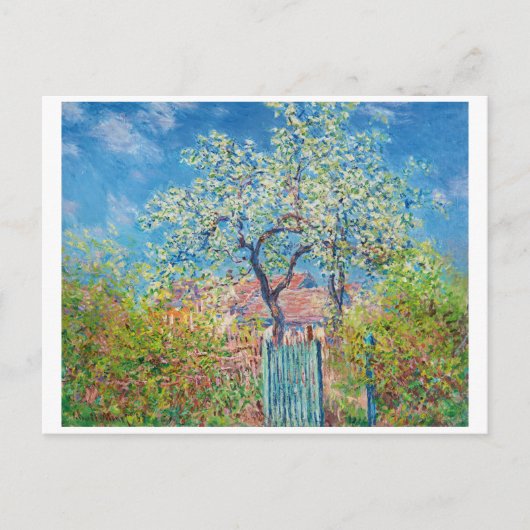 Blühende Birne, Monet Postkarte (Vorderseite)