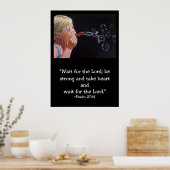 Blühende Blasen: Originelle Kunst, Bibelverse Poster (Küche)