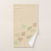 Blühende Blätter Ausschnitt Handtuchdesign Set (Handtuch)