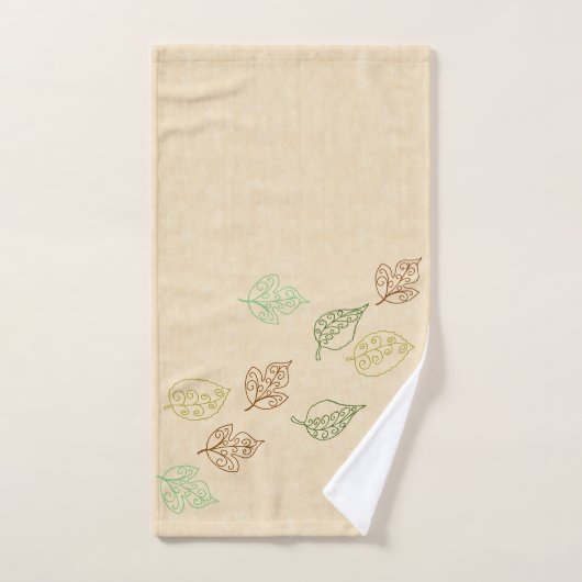 Blühende Blätter Ausschnitt Handtuchdesign Set (Handtuch)