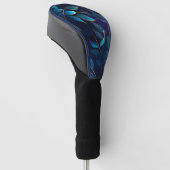 Blühende blaue Blätter Golf Head Cover Headcover (angewinkelt)