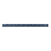 Blühende blaue Blätter Satin Ribbon Satinband (Vorderseite)