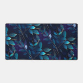 Blühende blaue Blätter Schreibtischmatte (Vorderseite)