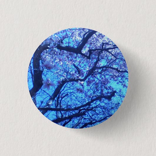 Blühende blaue Niederlassungen Button (Vorderseite)
