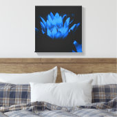 Blühende Blaue Wasserlilie Lotus Blume Abstrakt Leinwanddruck (Insitu (Schlafzimmer))