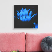 Blühende Blaue Wasserlilie Lotus Blume Abstrakt Leinwanddruck (Insitu (Wohnzimmer))