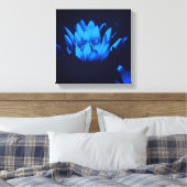 Blühende Blaue Wasserlilie Lotus Blume Abstrakt Leinwanddruck (Insitu (Schlafzimmer))