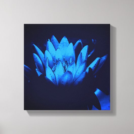 Blühende Blaue Wasserlilie Lotus Blume Abstrakt Leinwanddruck (Vorderseite)