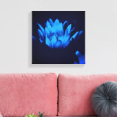 Blühende Blaue Wasserlilie Lotus Blume Abstrakt Leinwanddruck (Insitu (Wohnzimmer))
