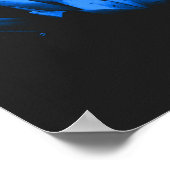 Blühende Blaue Wasserlilie Lotus Blume Abstrakt Poster (Ecke)