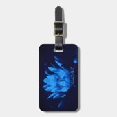 Blühende Blaue Wasserlilie Lotus Blume Personalisi Gepäckanhänger (Vorderseite vertikal)