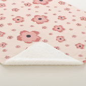 Blühende Bliss Orangefarbene kleine Sherpa Blanket Sherpadecke (3/4)