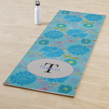 Blühende Bluebells Bluebells Monogram Yoga Mat