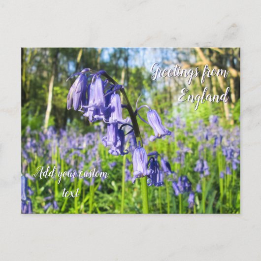 Blühende Bluebells - Personalisiert Postkarte (Vorderseite)