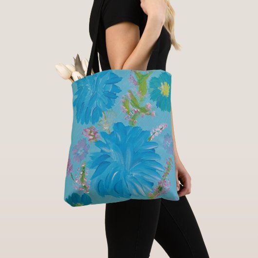 Blühende Bluebells Tote Tasche (Von Nahem)