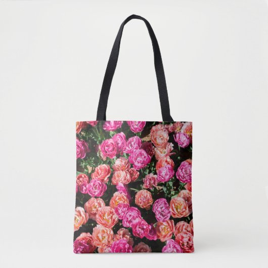 Blühende Blume bilden eine Blumenstruktur Tasche (Vorderseite)