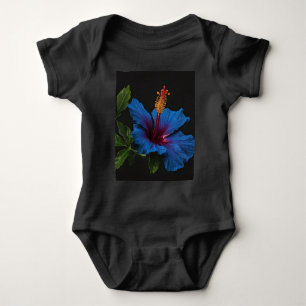 blühende Blume des blauen Hibiskus, Baby Strampler