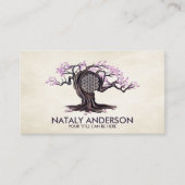 Blühende Blume des Lebensbaumes Visitenkarte (Vorderseite)