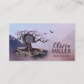 Blühende Blume des Lebensbaumes Visitenkarte (Vorderseite)