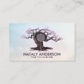 Blühende Blume des Lebensbaumes Visitenkarte (Vorderseite)