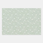 Blühende Blume des weißen Hibiskus auf der Ebene Geschenkpapier Set (Vorderseite 2)