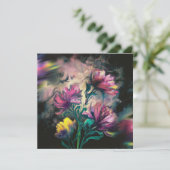 Blühende Blume Einladung (Stehend Vorderseite)