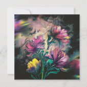 Blühende Blume Einladung (Vorderseite)