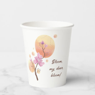 blühende Blume für sie Pappbecher