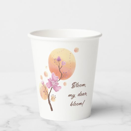 blühende Blume für sie Pappbecher (Vorderseite)