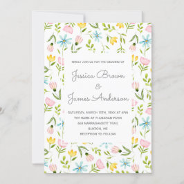 Blühende Blume für Wasserfarben-Frühlingspaste Hoc Einladung