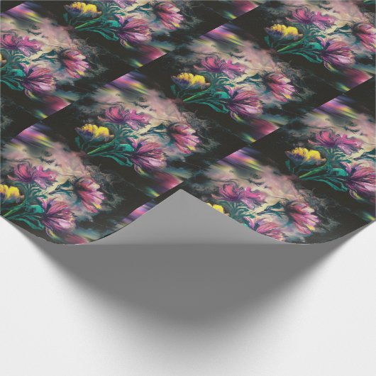 Blühende Blume Geschenkpapier (Ecke)