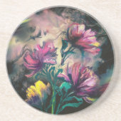 Blühende Blume Getränkeuntersetzer (Vorne)