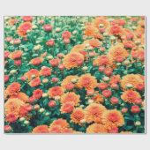 Blühende Blume im Gartenherbst,  Geschenkpapier (Flach)