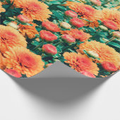 Blühende Blume im Gartenherbst,  Geschenkpapier (Ecke)