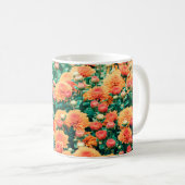 Blühende Blume im Gartenherbst,  Kaffeetasse (VorderseiteRechts)