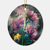 Blühende Blume Keramik Ornament (Links)