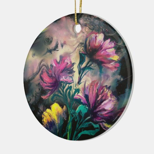 Blühende Blume Keramik Ornament (Links)