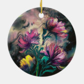 Blühende Blume Keramik Ornament (Hinten)