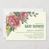 Blühende Blume Kinderdusche Einladung (Vorderseite)