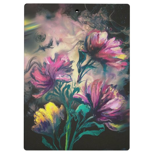 Blühende Blume Klemmbrett (Rückseite)